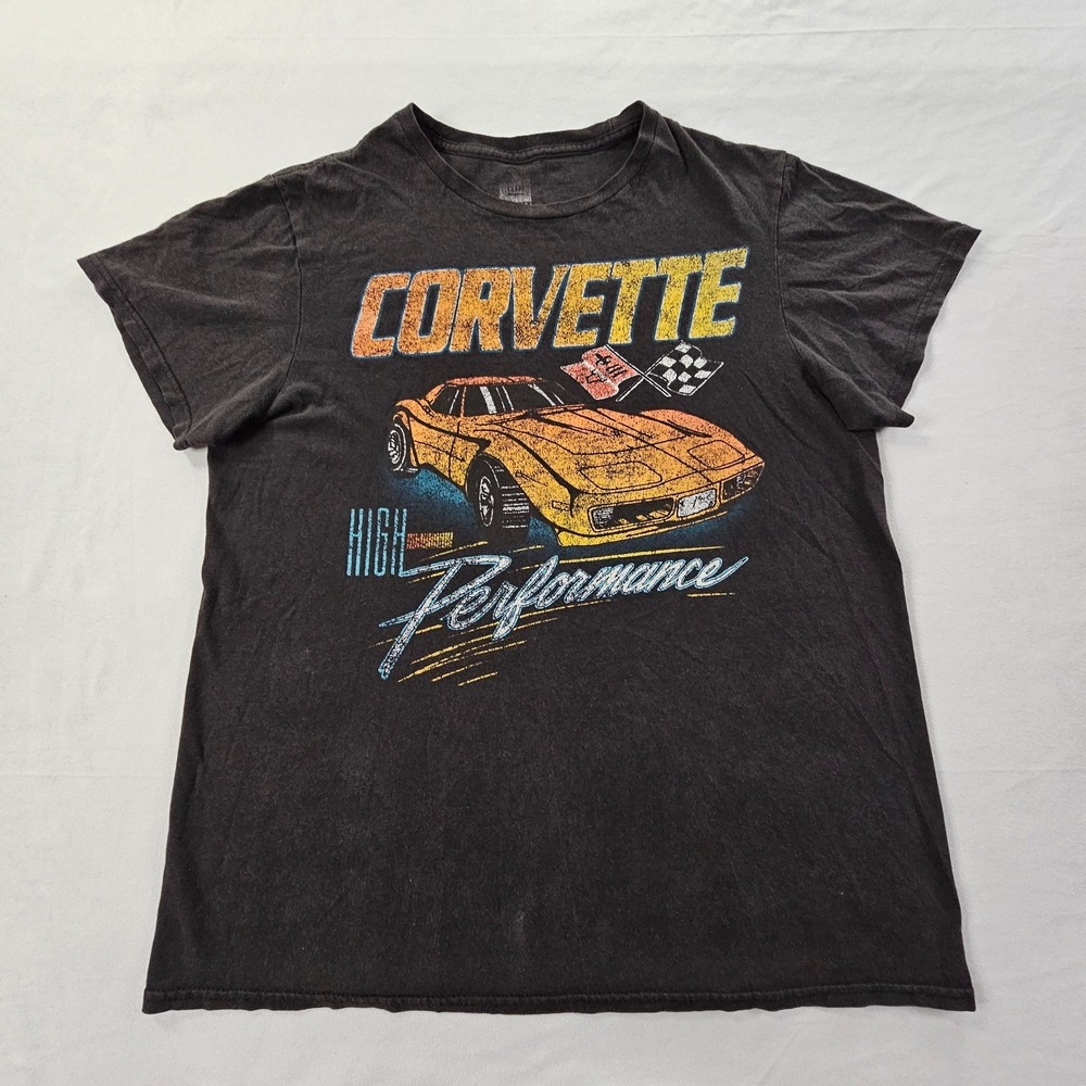 GM Corvette High Performance Black Short Sleeve Cotton T-Shirt Women's M
